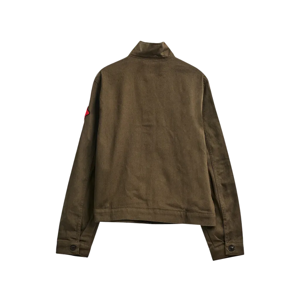 Cropped Military Cargo Jacket