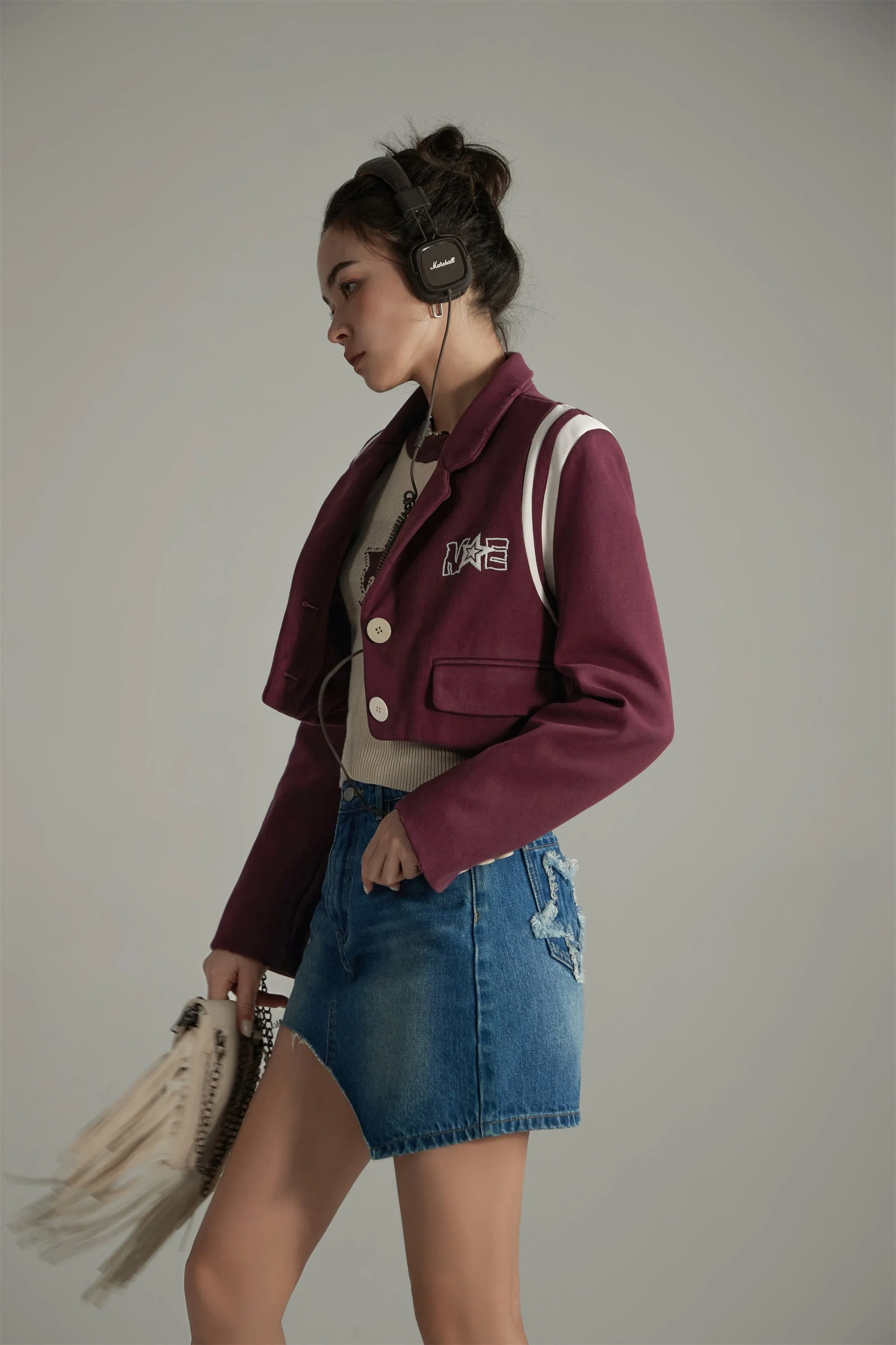 Cropped Varsity Jacket