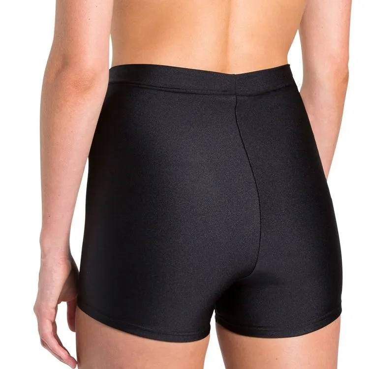 D3200 - Harper High Waist Womens Shiny Lycra Short