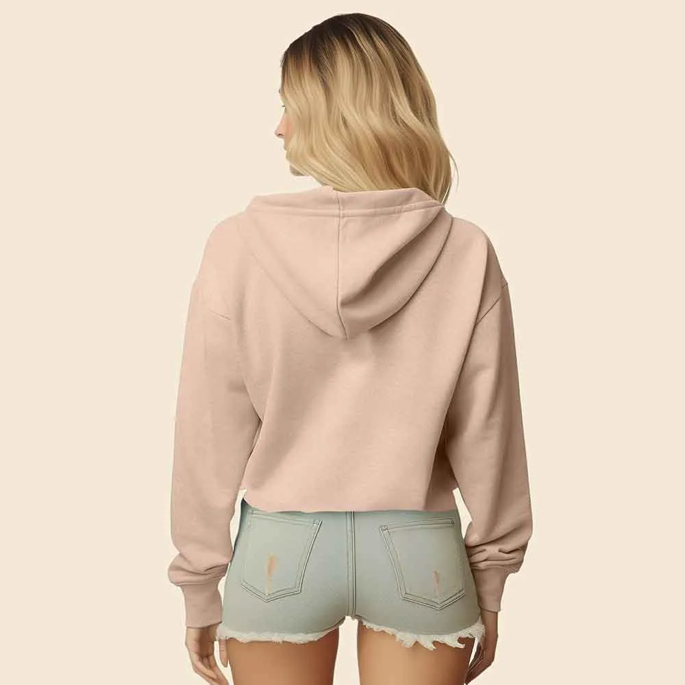 Dalix Heartly Ghost Cropped Hoodie