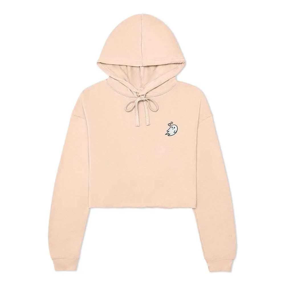 Dalix Heartly Ghost Cropped Hoodie