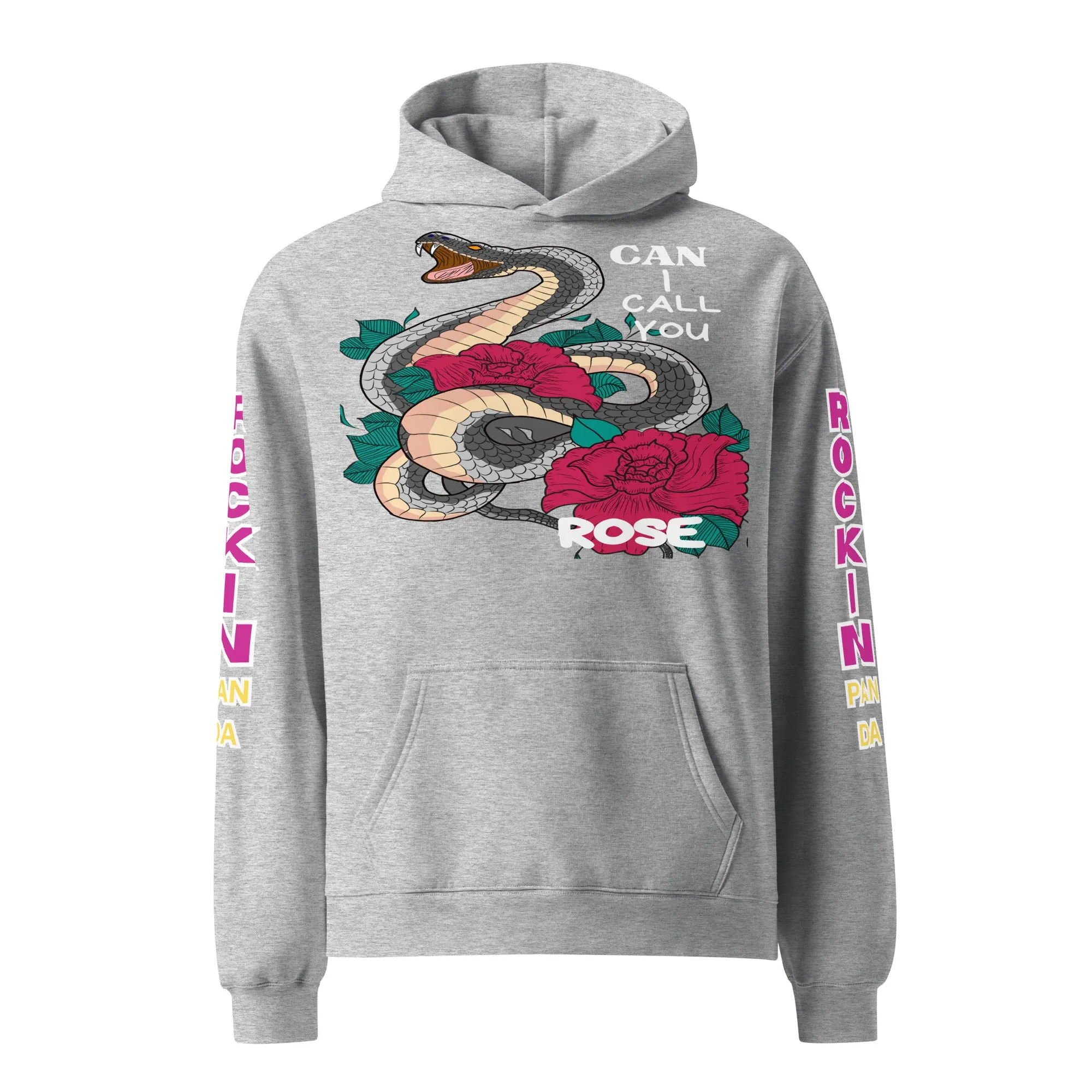 Deadly Sweet Snake Bite Floral Heavyweight Unisex Oversized Hoodie