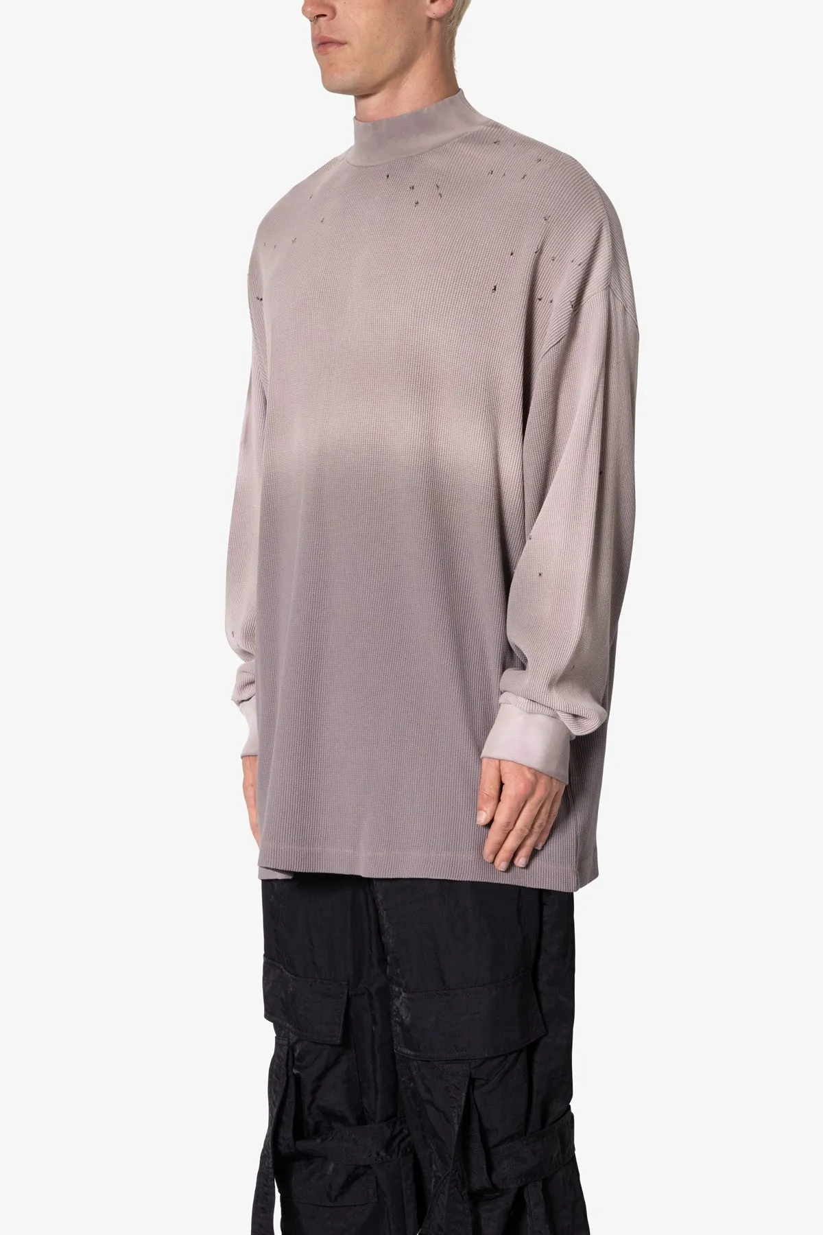 Destroyed Thermal L/S Tee - Mauve