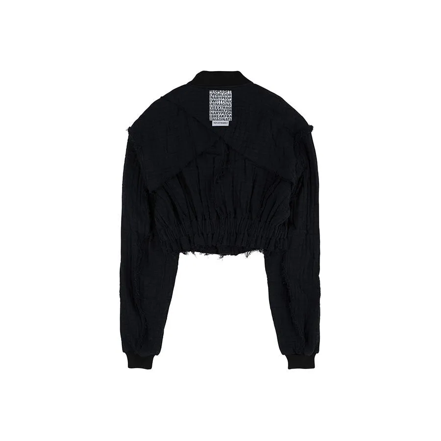 Divided way zip up jumper black