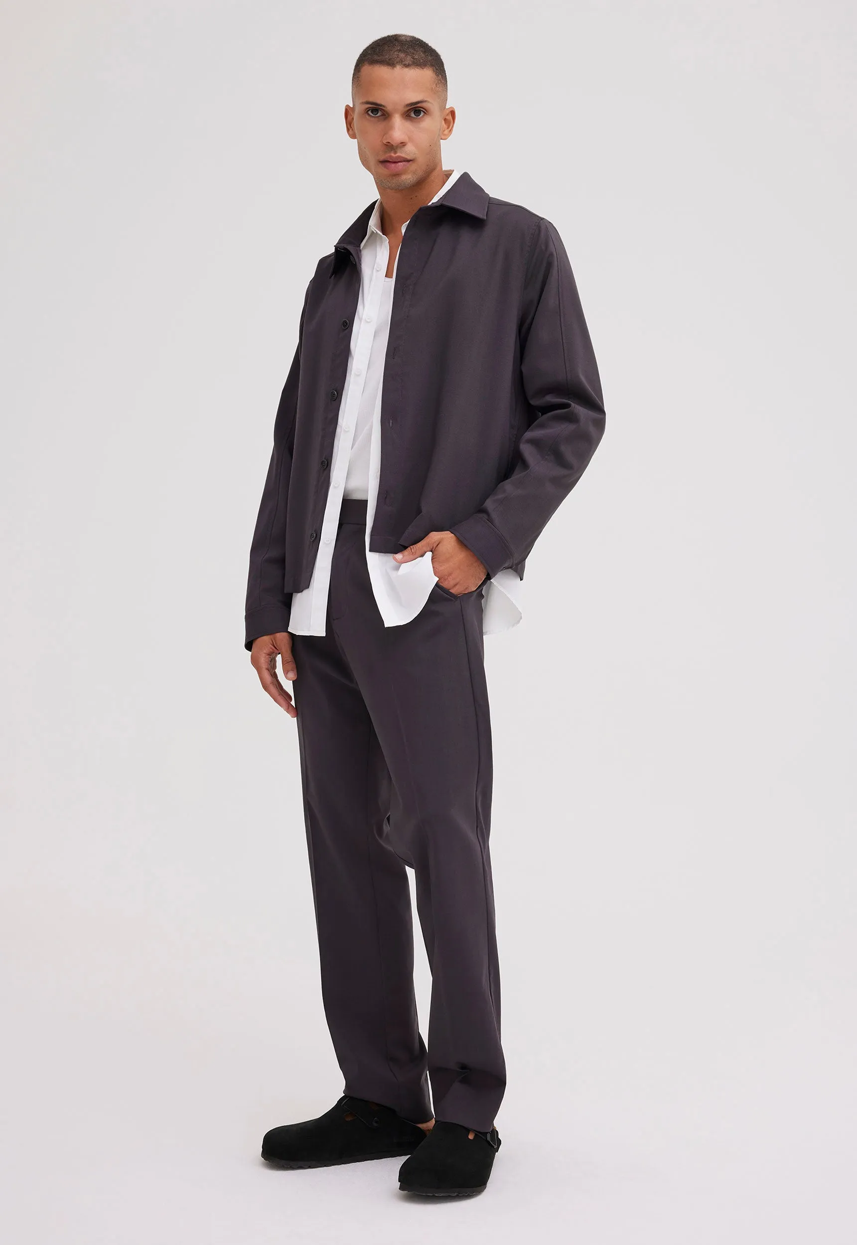 Divvy Merino Wool Jacket - Muse Charcoal