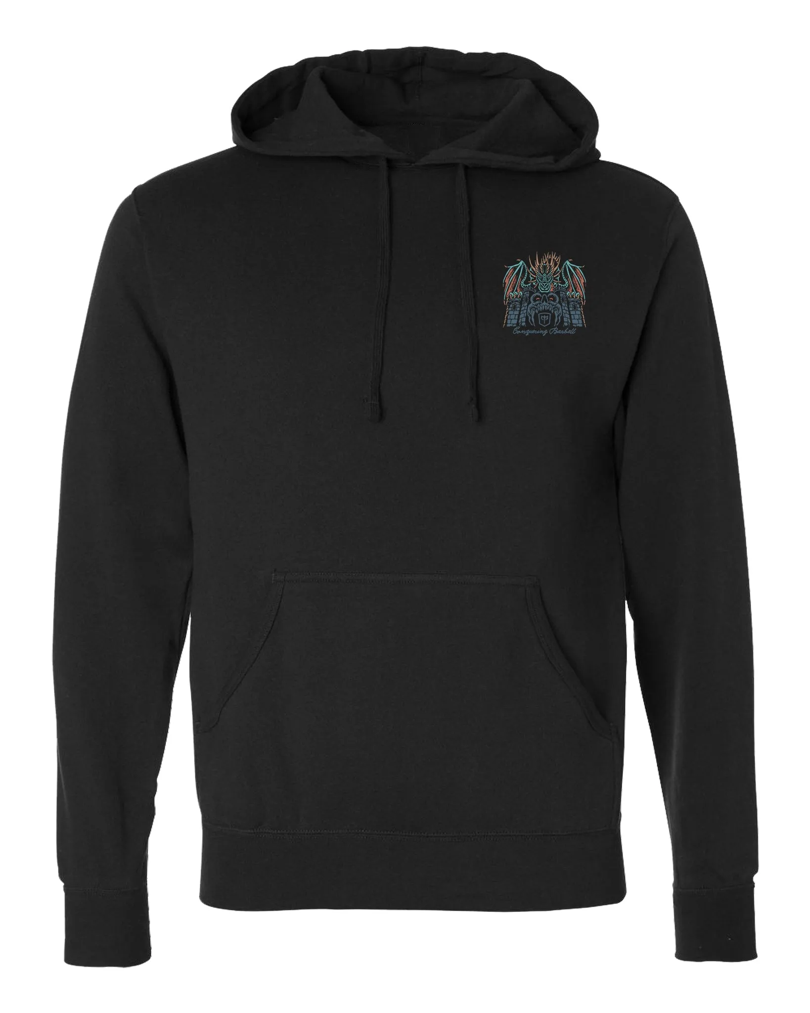 Dragon Warrior - on Black Pullover Hoodie