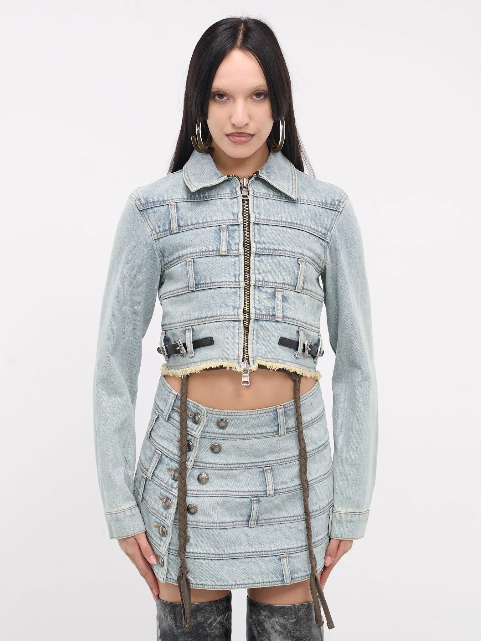 Dua Multi Waist Denim Jacket (AWA603W-LIGHT-BLUE)