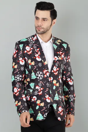 Dust Free Velvet Christmas Multicolor Blazer