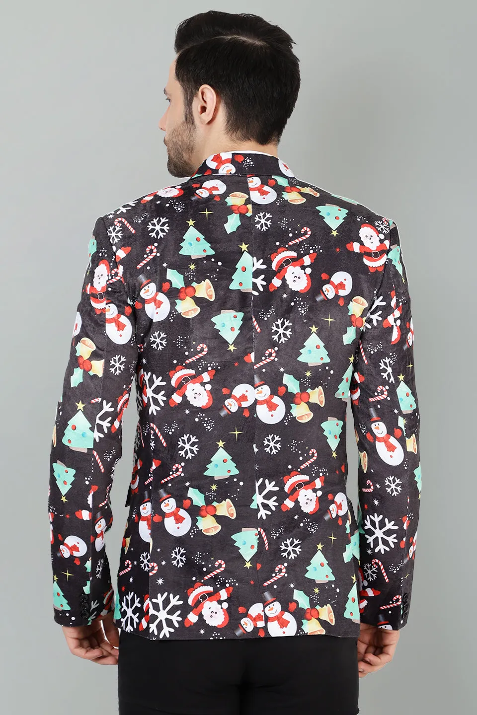 Dust Free Velvet Christmas Multicolor Blazer