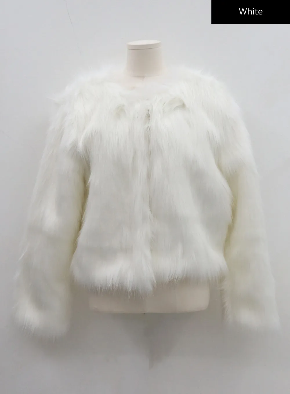 Faux Fur Hook Cropped Jacket CD21