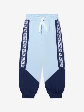 Fendi Boys Logo Joggers in Blue