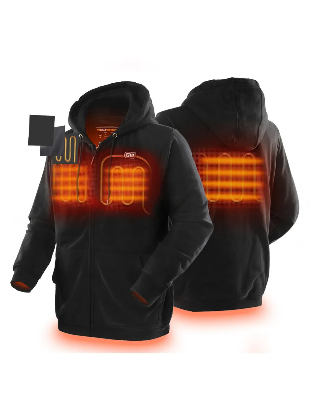 Final Sale - ororo x GearWrench® Heated Full Zip Hoodie (Battery Set Not Included)