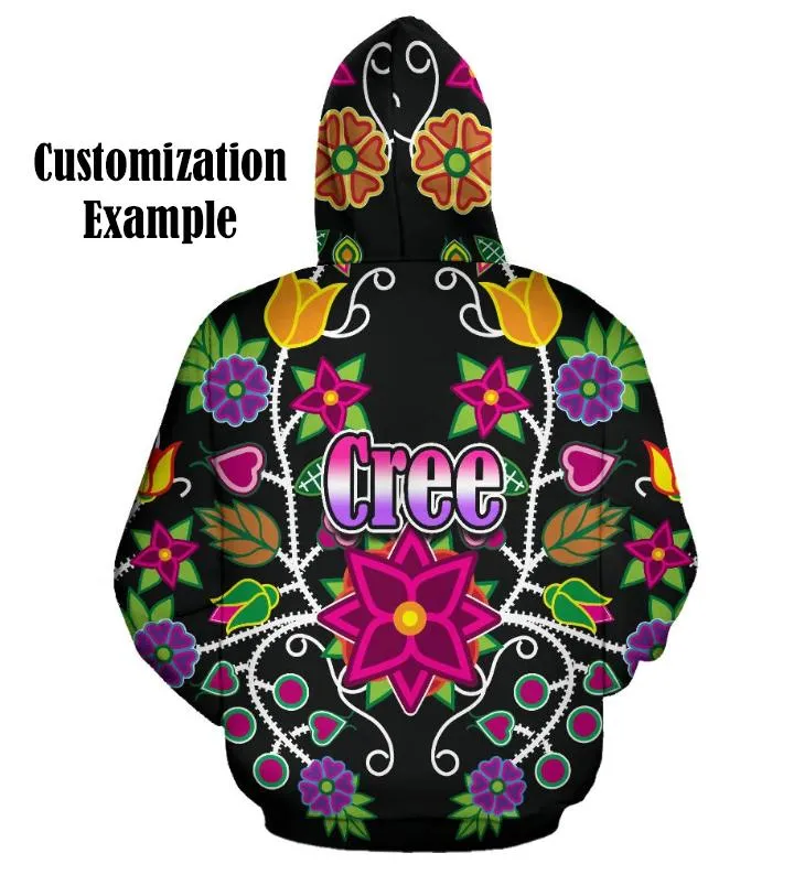 Floral Beadwork Six Bands Hoodie for Men (USA Size)