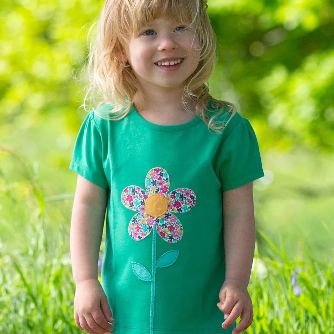 Flower t-shirt: Size 18-24M/2Y