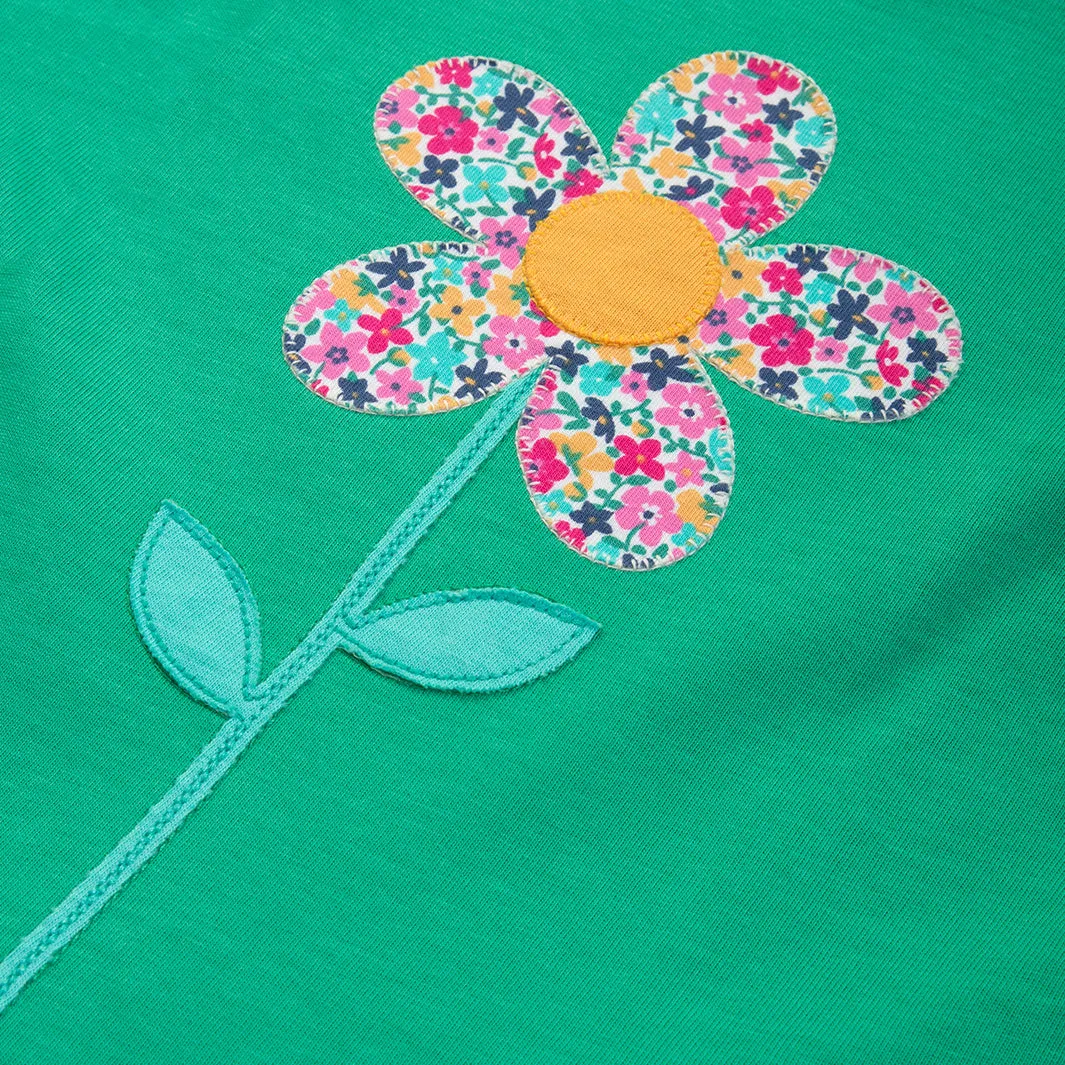 Flower t-shirt: Size 18-24M/2Y