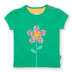 Flower t-shirt: Size 18-24M/2Y