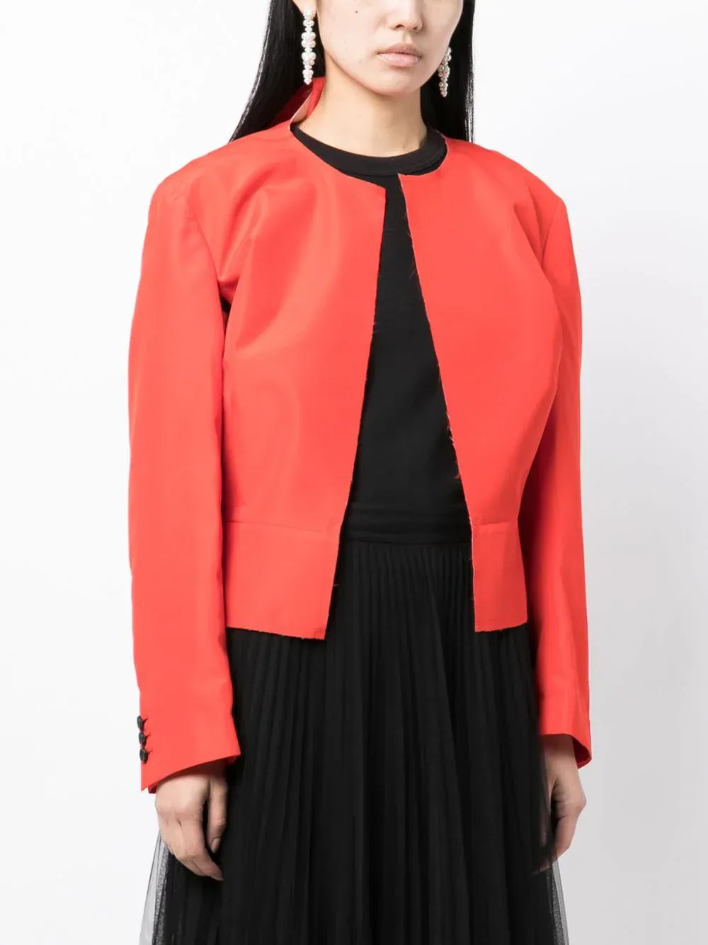 Folded Back Crop Jacket