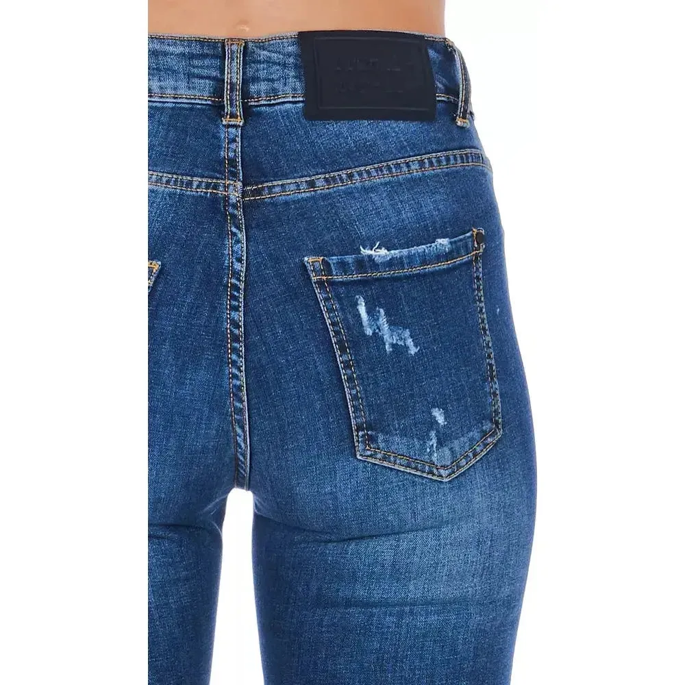 Frankie Morello Blue Denim Women Jeans