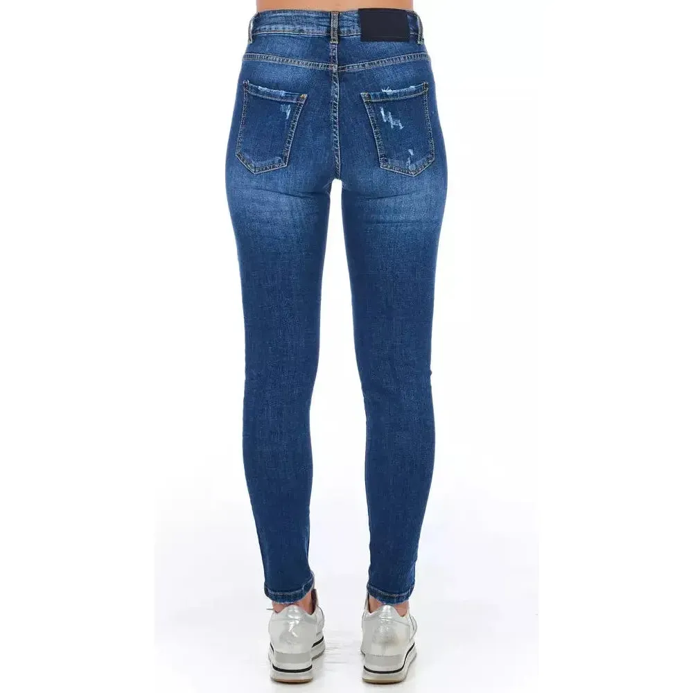 Frankie Morello Blue Denim Women Jeans