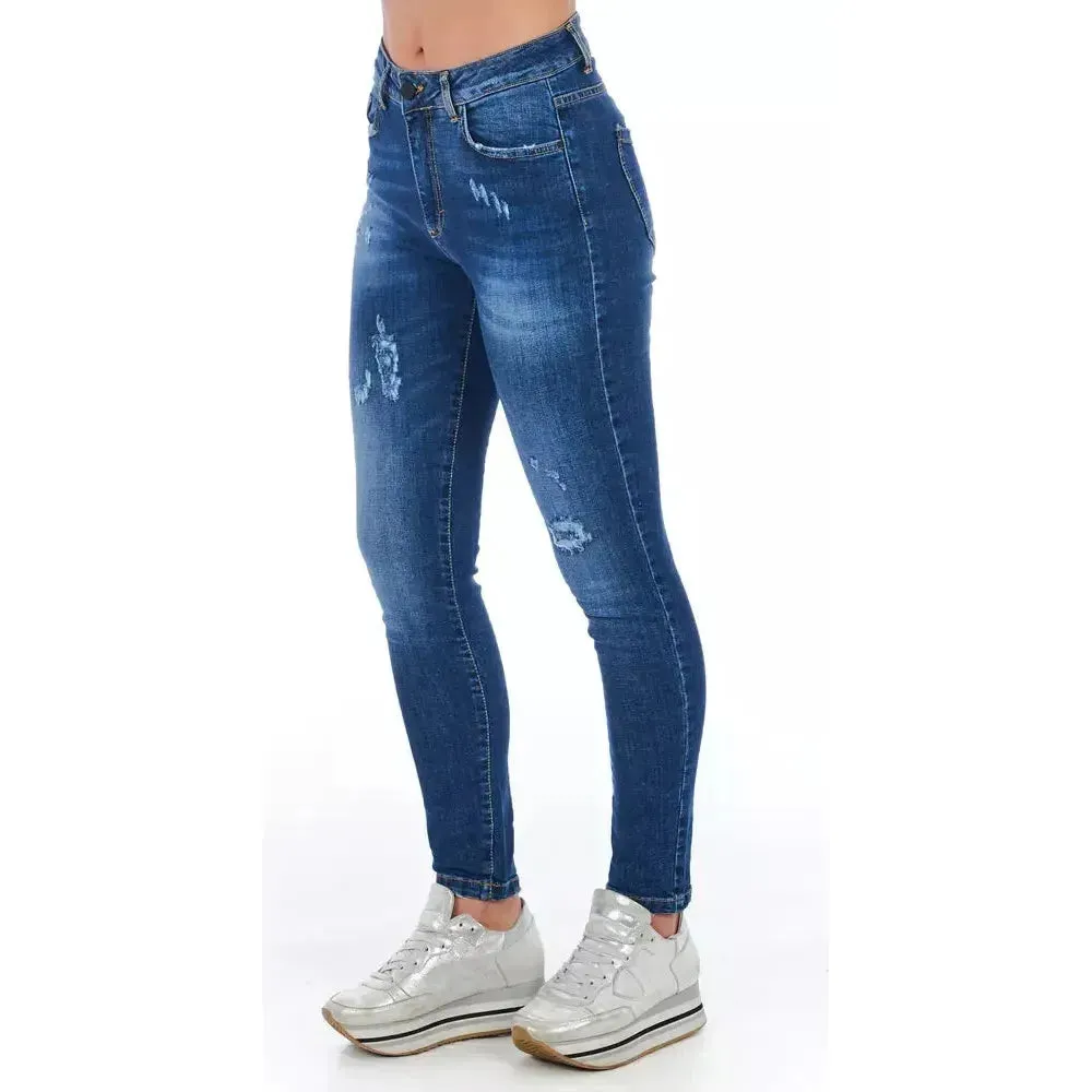 Frankie Morello Blue Denim Women Jeans