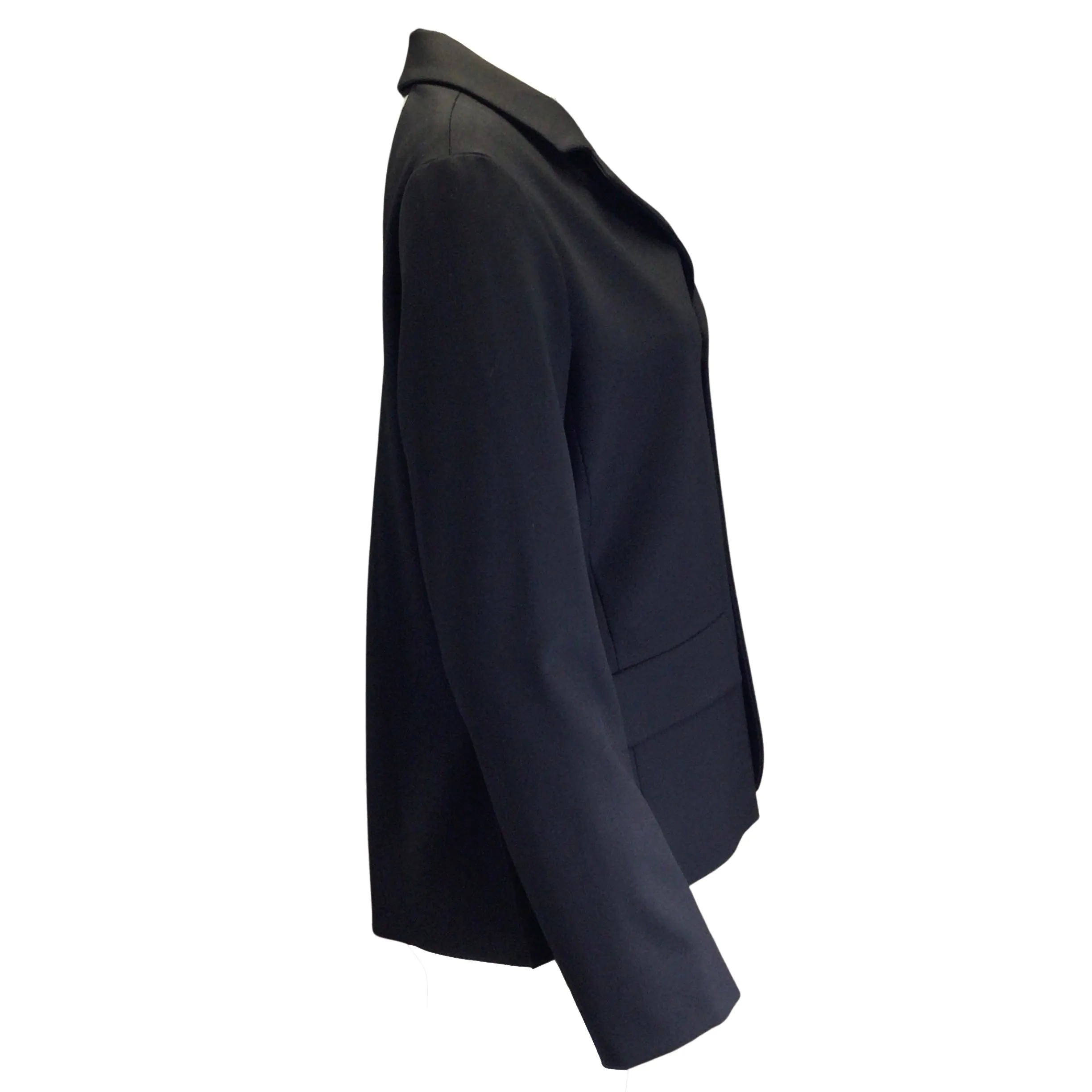 Gauchere Black Cut-Out Back Wool Blazer