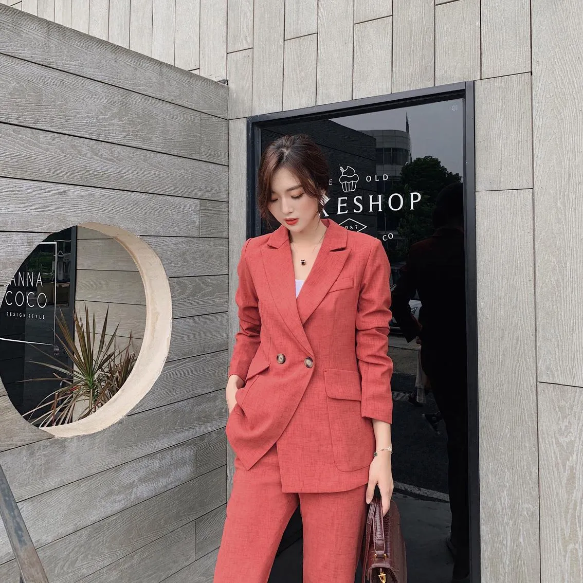 Graduation gift Spring Autumn Women's Pantsuit Casual Elegant Jacket Suit Office Ladies Workwear Business Clothes Female Two Pieces Blazer Set