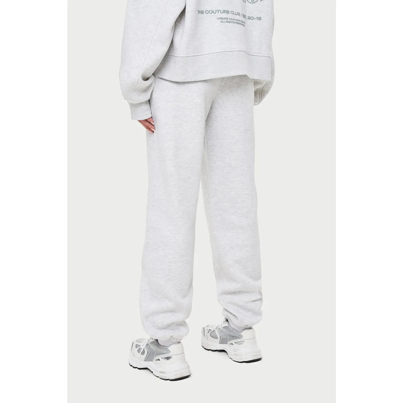 Grey Marl Wave Oversized Cuffed Joggers