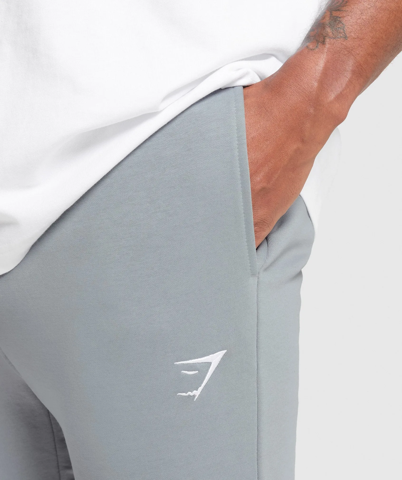 Gymshark Crest Joggers - Denim Grey