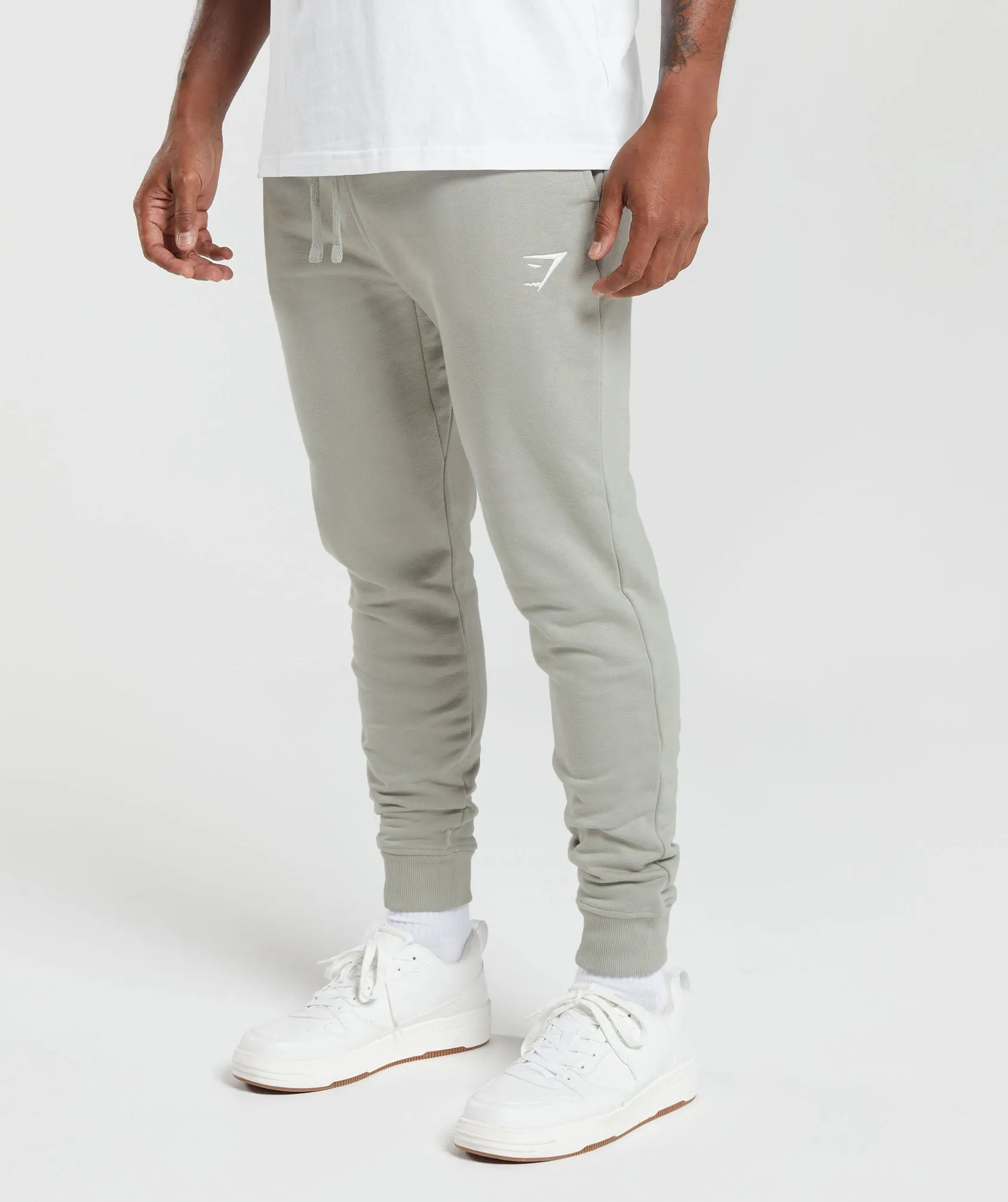 Gymshark Crest Joggers - Stone Grey