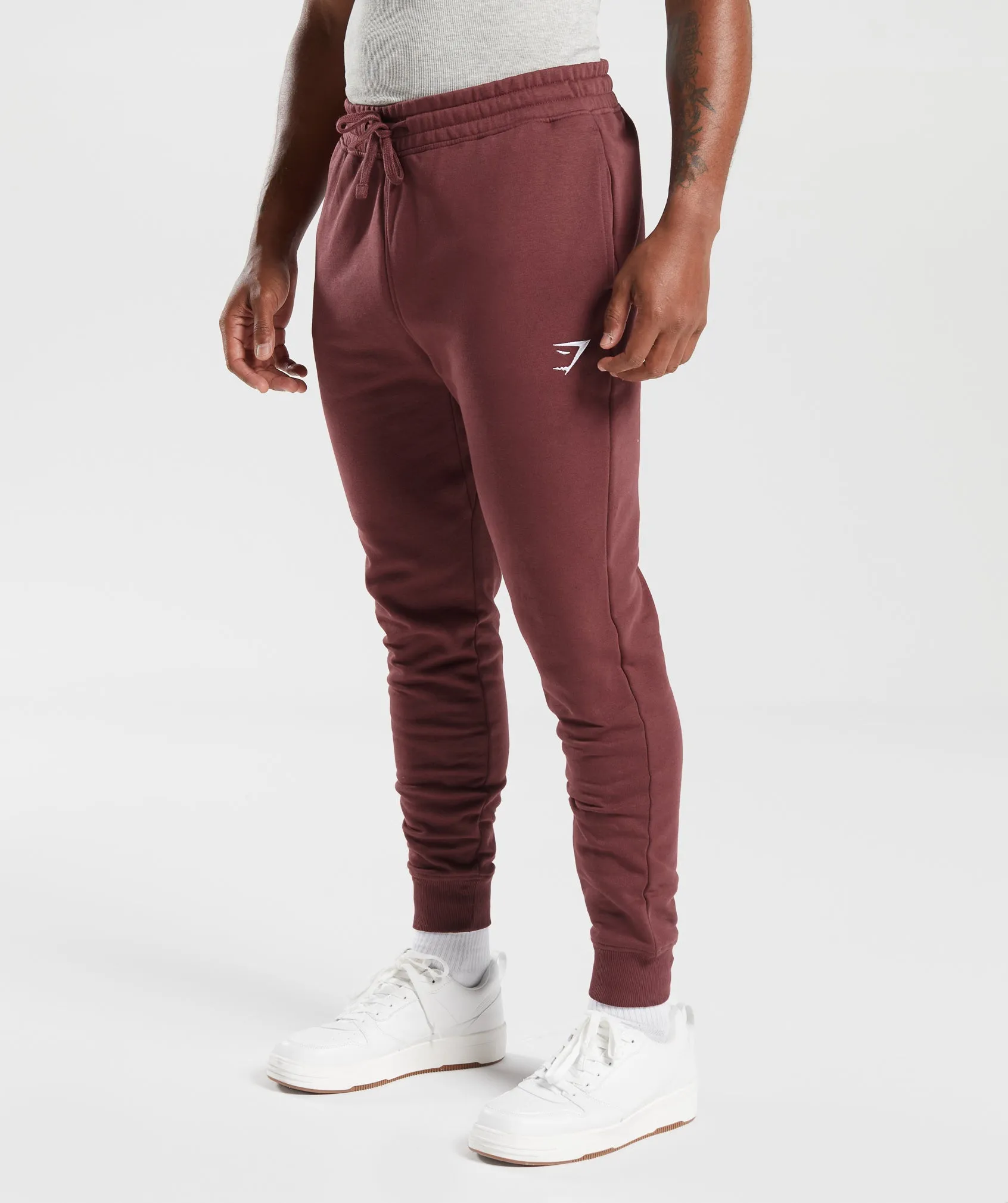 Gymshark Crest Joggers - Washed Burgundy