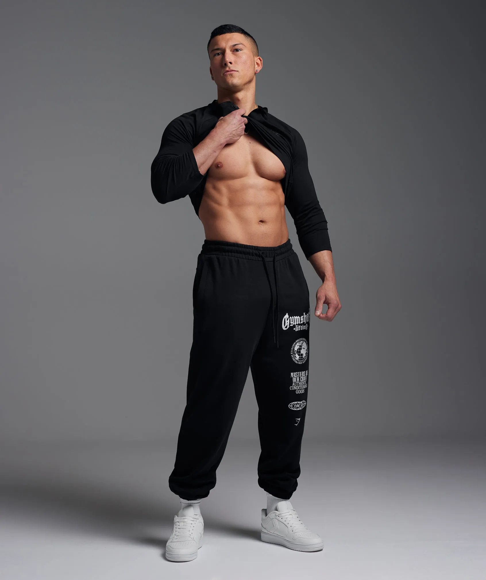 Gymshark Global Lifting Oversized Joggers - Black