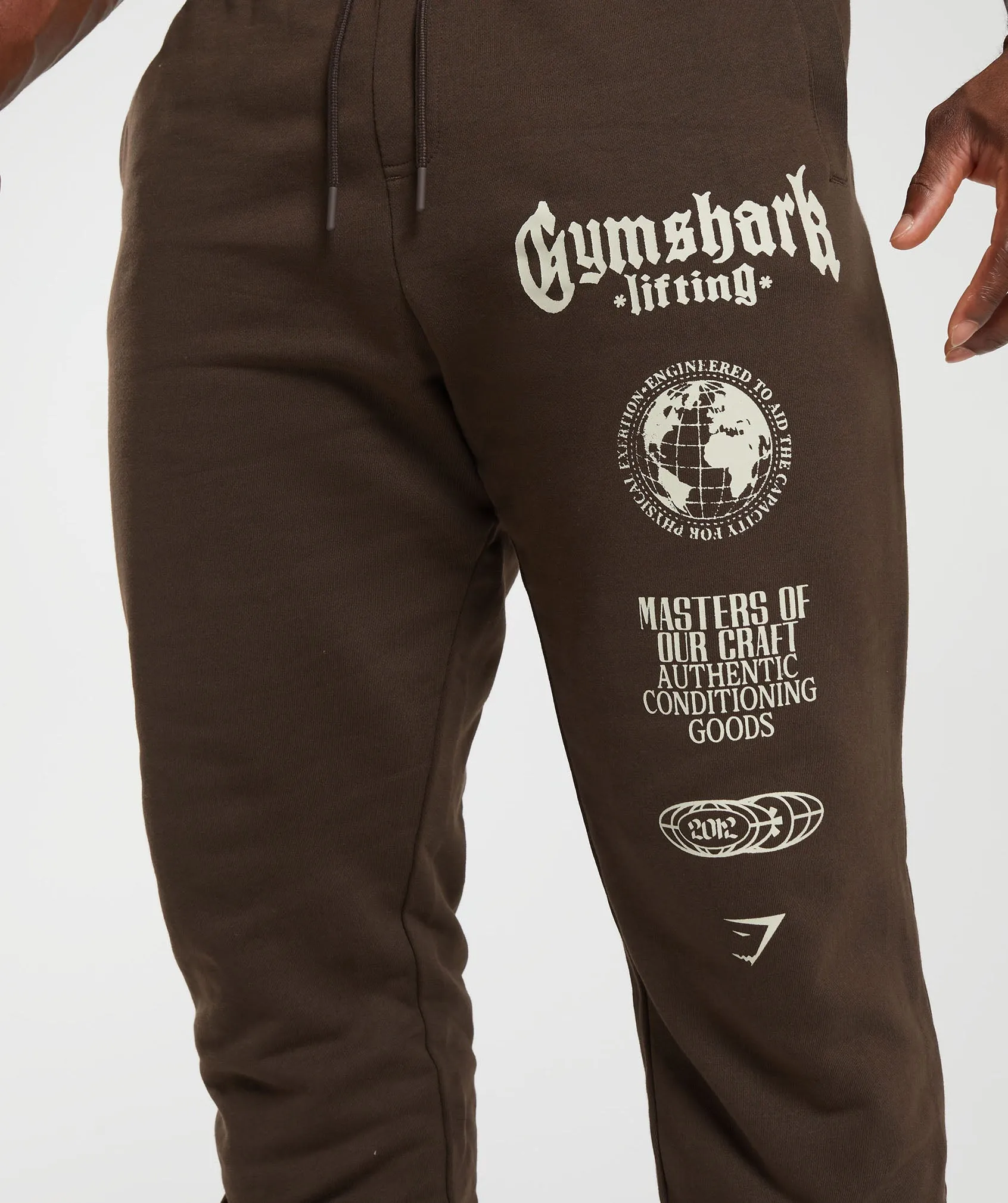 Gymshark Global Lifting Oversized Joggers - Brown