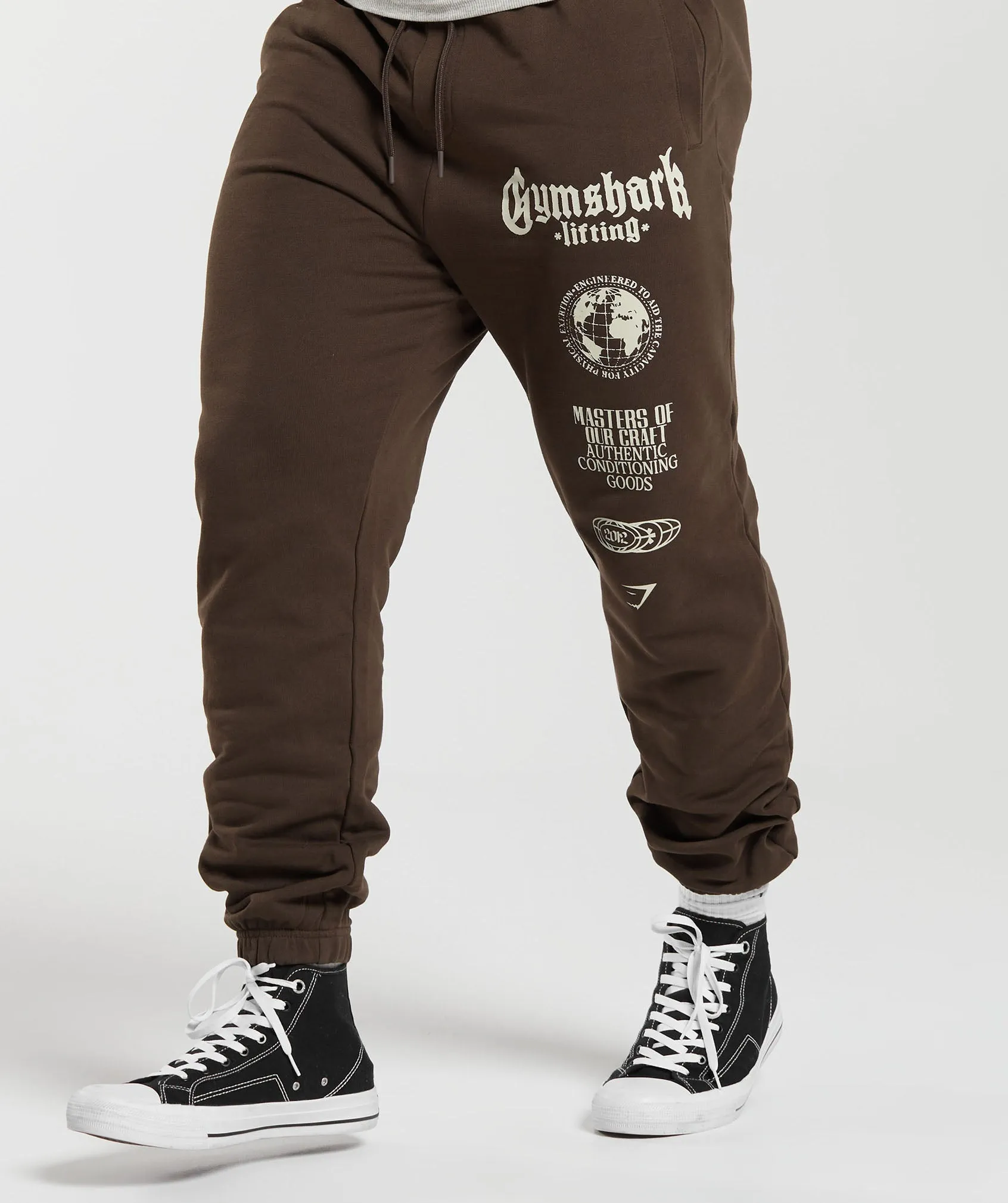 Gymshark Global Lifting Oversized Joggers - Brown