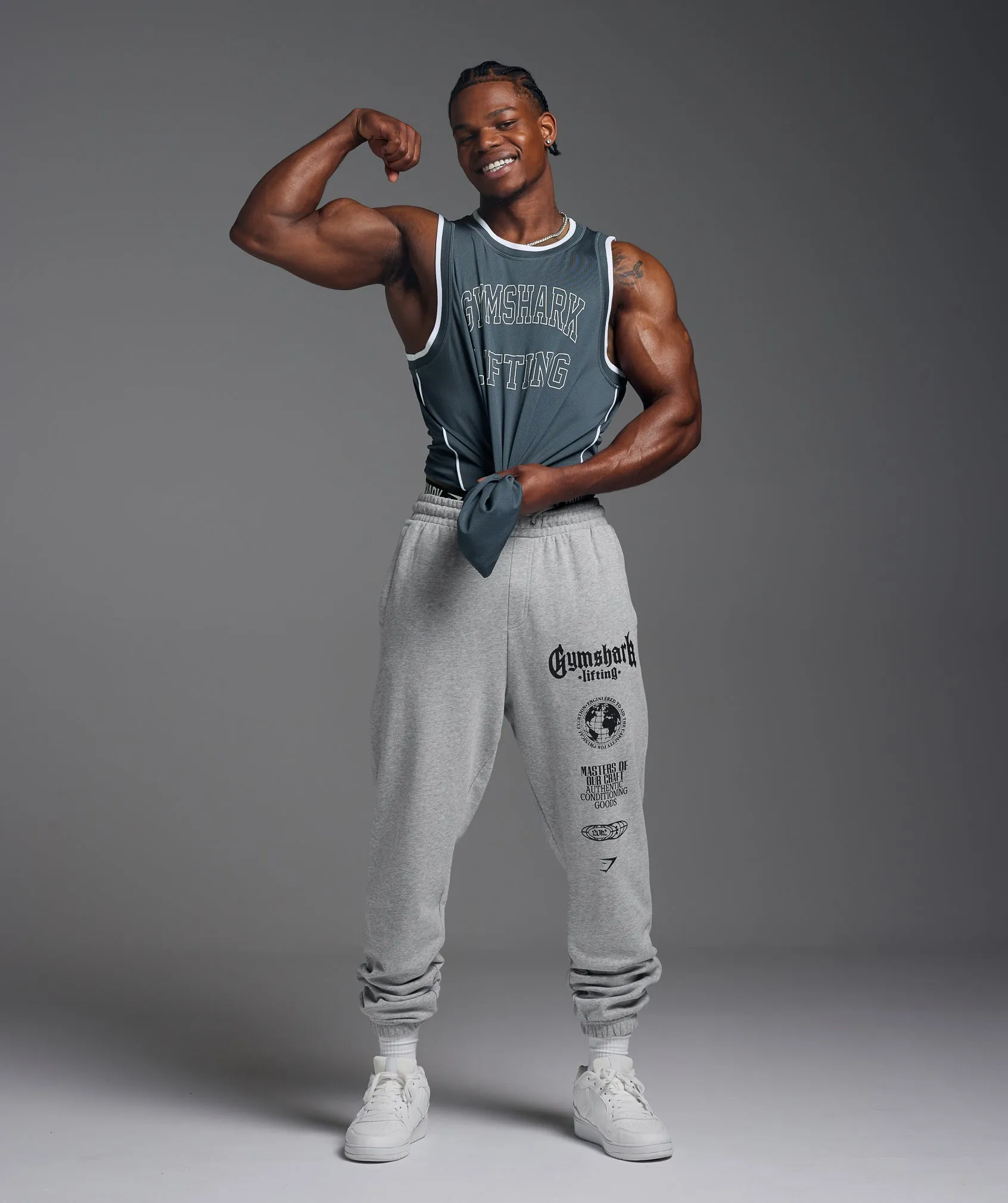 Gymshark Global Lifting Oversized Joggers - Grey