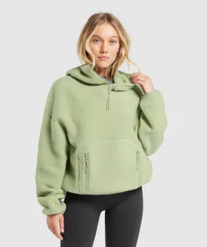 Gymshark Holt Textured Fleece - Light Sage Green