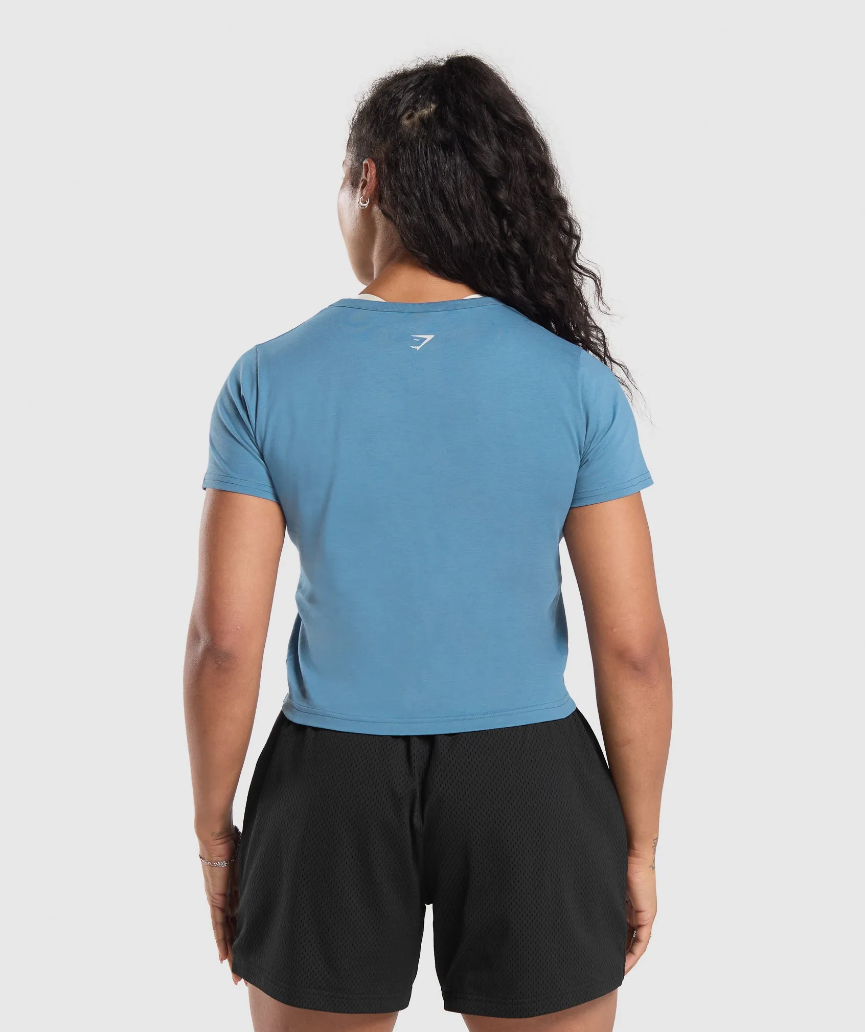 Gymshark Lifting Club Graphic Baby Tee - Faded Blue