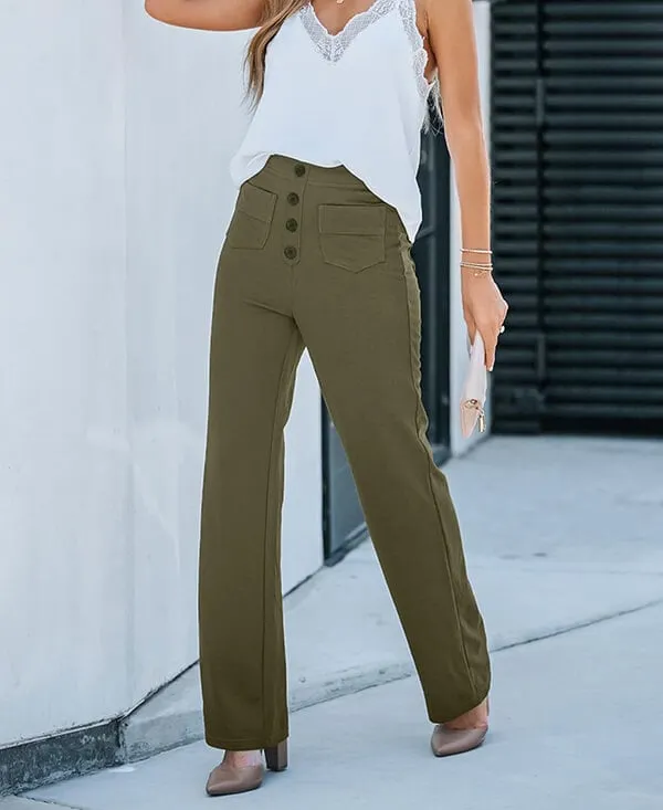 Hadley - High Waisted Elastic Pants