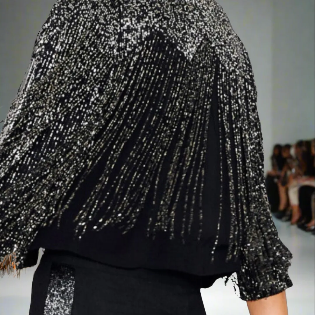 Hand Beaded Fringe Jacket