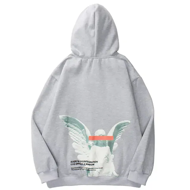 Harajuku Angel God Hoodie: Hip Hop Streetwear Sweatshirt