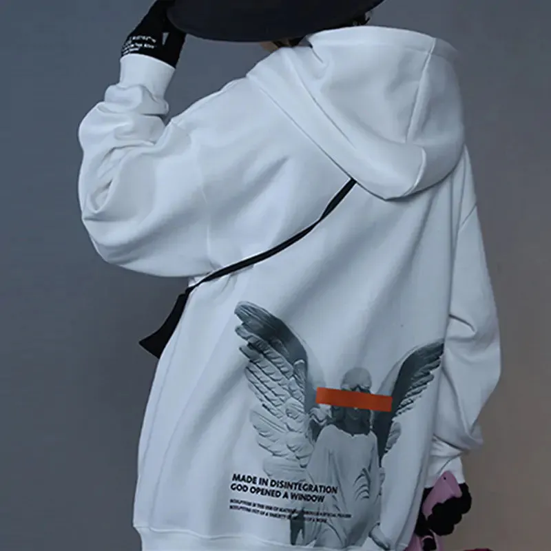 Harajuku Angel God Hoodie: Hip Hop Streetwear Sweatshirt