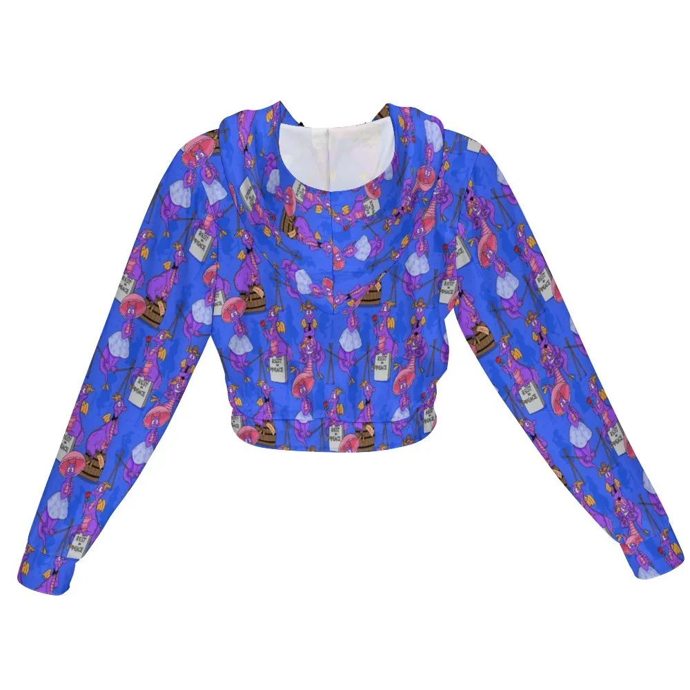 Haunted Mansion Figment Women's Cropped Zipper Jacket