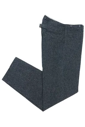 High Back Black Chambray Work Trousers