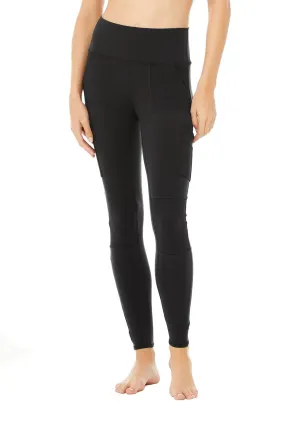 High-Waist Cargo Legging - Black