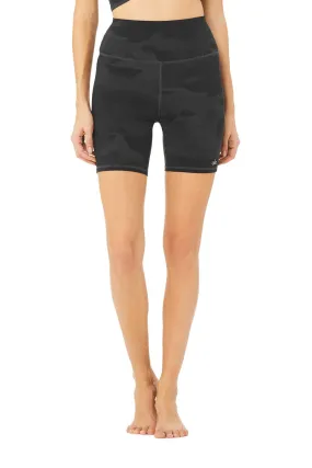 High-Waist Vapor Short - Black Camouflage