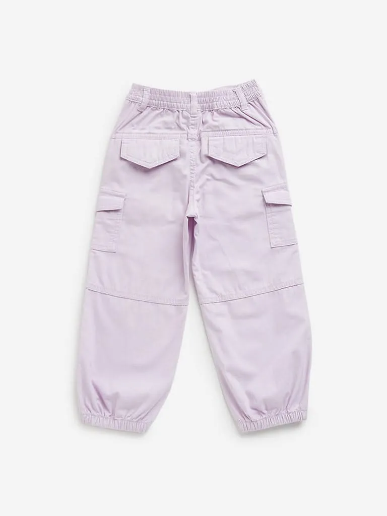 HOP Kids Lilac Cargo-Style Mid Rise Joggers