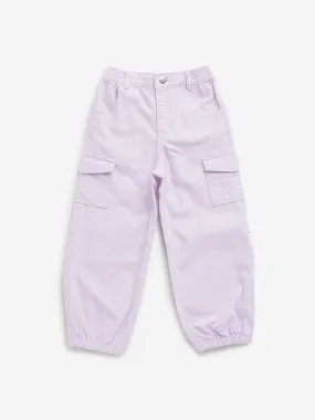 HOP Kids Lilac Cargo-Style Mid Rise Joggers