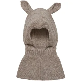 Huttelihut Balaclava Ears Wool Knit Camel