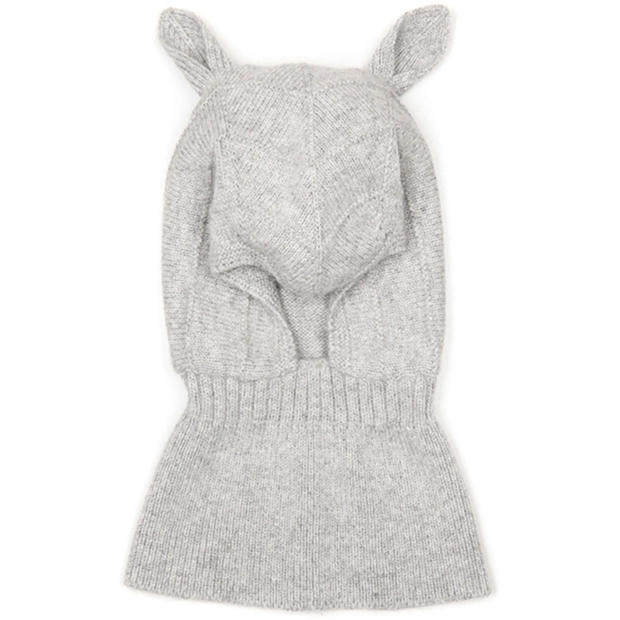 Huttelihut Balaclava Ears Wool Knit Light Grey Melange