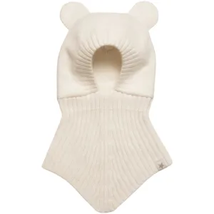 Huttelihut Balaclava Ears Wool Knit Softy Off-white