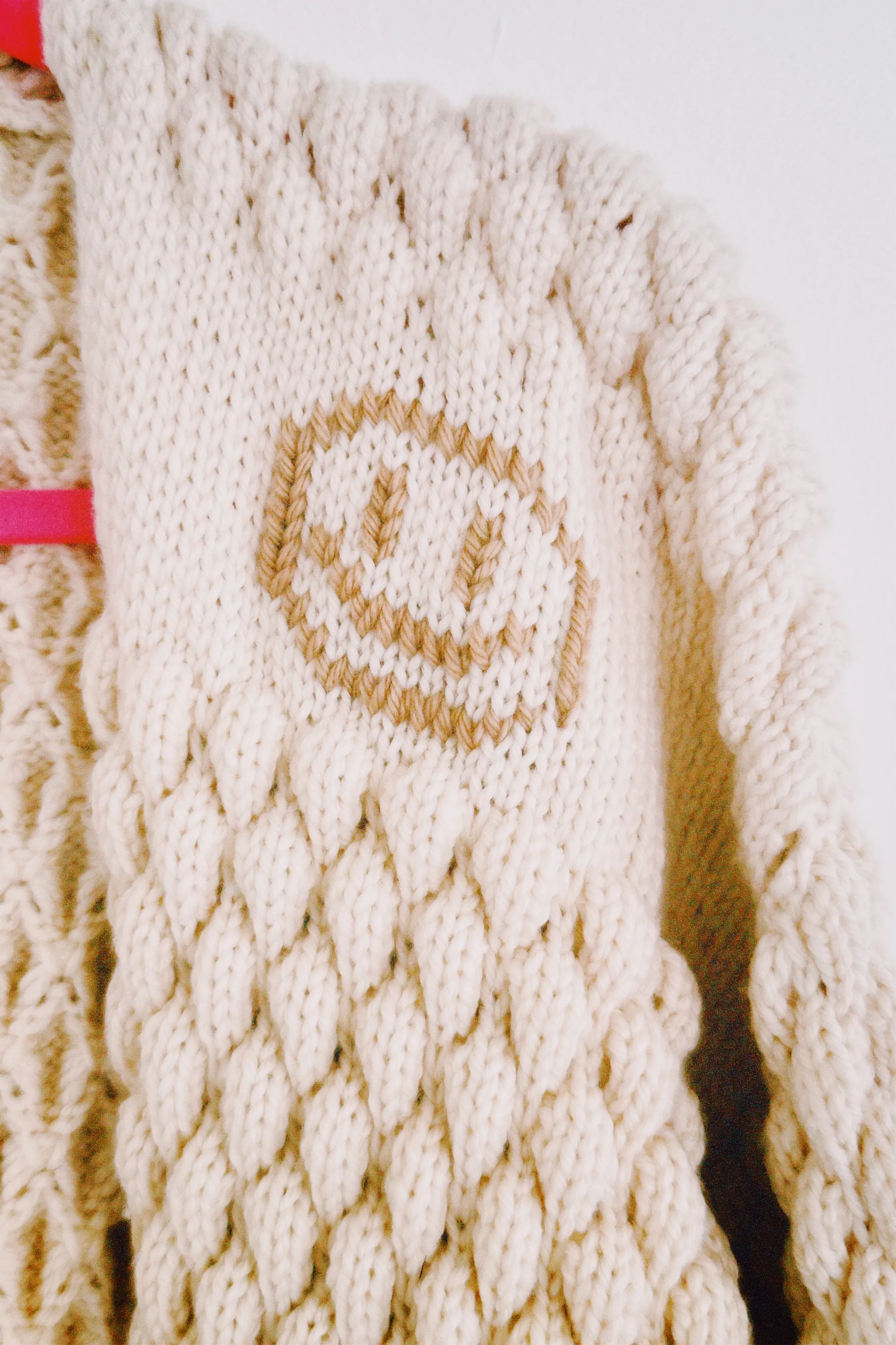 Ivory Bee Bubble Knit Jacket